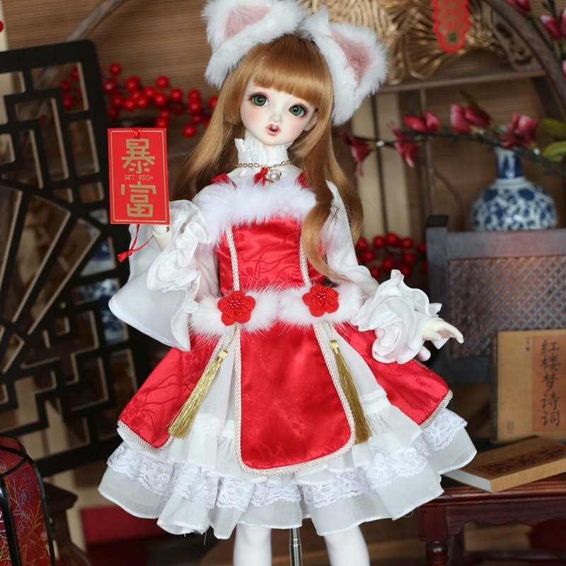 HONEY DOLL / 1/3,SD 中国風 新年 旧正月 セット服 スーパードルフィー