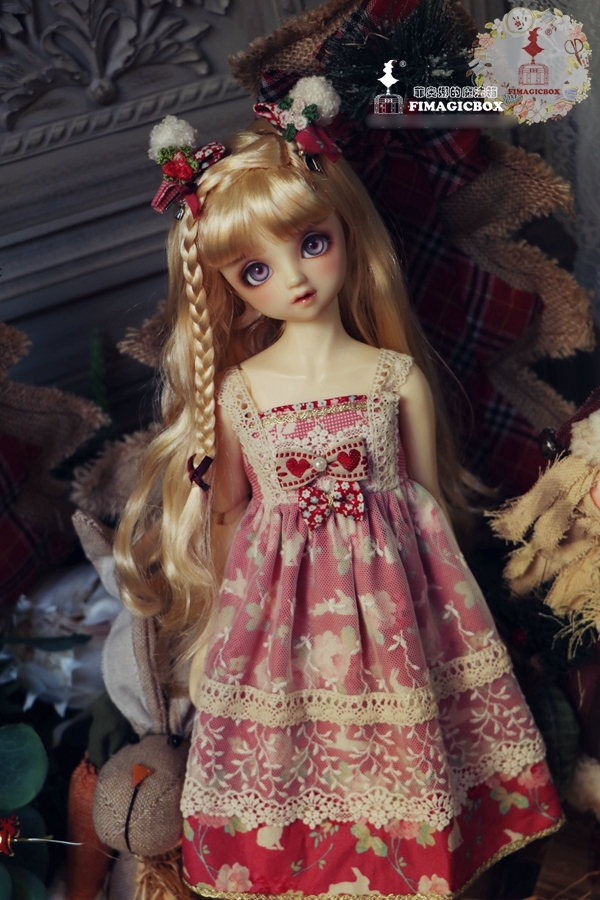 HONEY DOLL / MSD/MDD ロリータ袖なし ドレスセット レッド スーパー