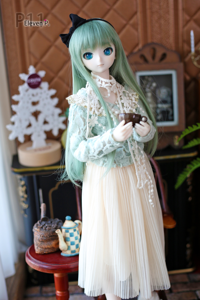 HONEY DOLL / 1/3,SD,DD Vネックセーター ロングスカート セット服