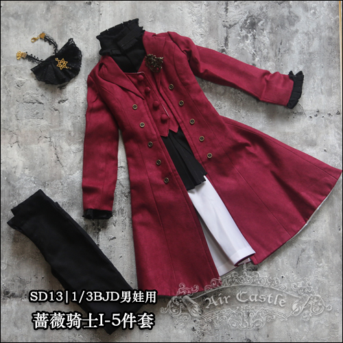 HONEY DOLL / SD13 騎士風 メンズ コート セット服 赤 スーパー