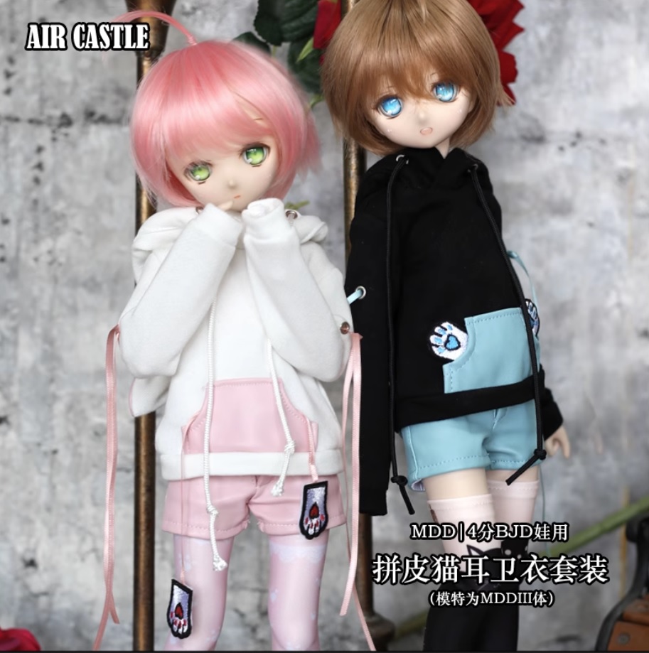 MDD ストリートパンク猫カジュアル ウィッグセット ドール服 ...