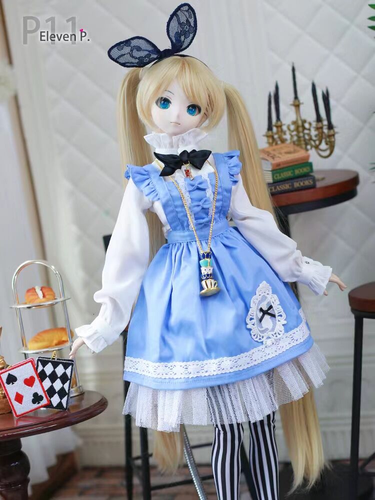 魔法のお菓子屋 ドール用洋服 アリスドレス MDD/SDMサイズ 紺色 フール 