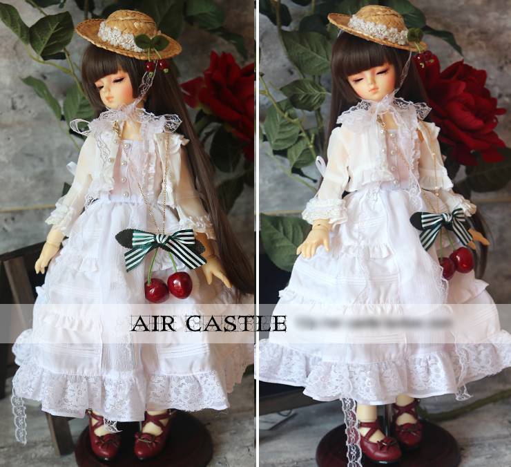 HONEY DOLL / MSD,1/4 フリル ワンピースドレスセット 白 スーパー ...