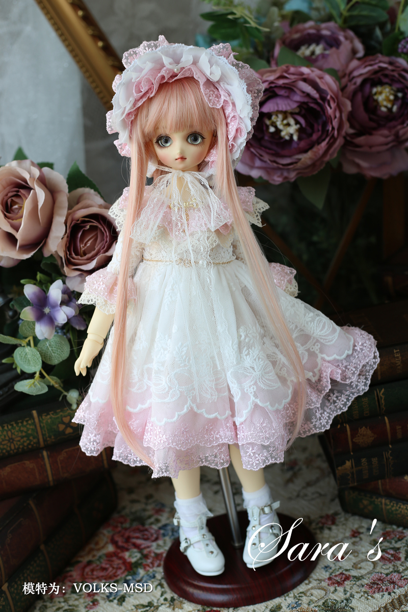 HONEY DOLL / 1/4,MSD,MDD クラシック レースドレスセット ピンク