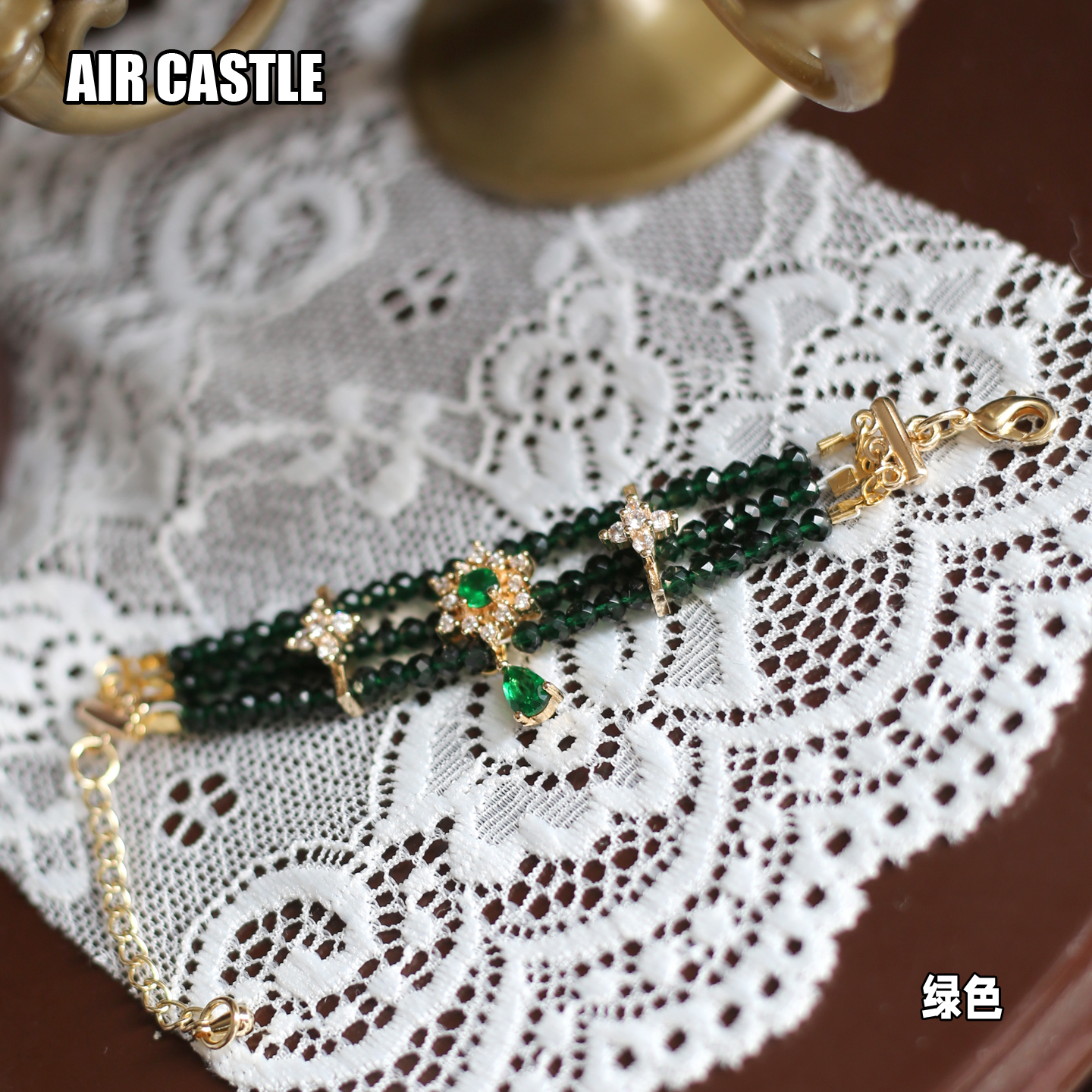 1/4,MSD,MDD ビーズ チョーカー 緑 スーパードルフィー 人形用 アクセサリー オーダー