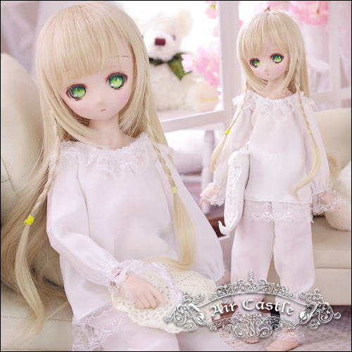 HONEY DOLL / MSD,MDD,1/4 長袖パジャマ 白 防染 ドルフィードリーム