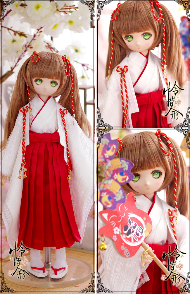AX509 BJD 1/3 ドール 衣装 人形服 巫女服　ハンドメイド 1/4 ハンドメイド・手芸 AX509 BJD 1/3 ドール 衣装 人形服 巫女服