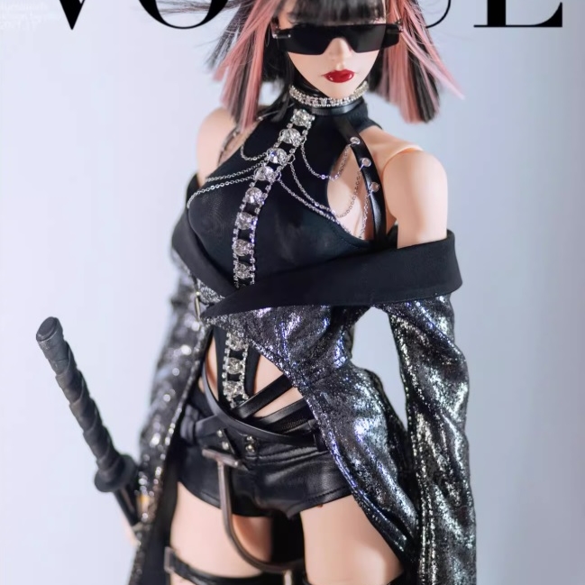1/3BJD,SD16 ボンデージ風 セット服 ドルフィードリーム ドール服 オーダー