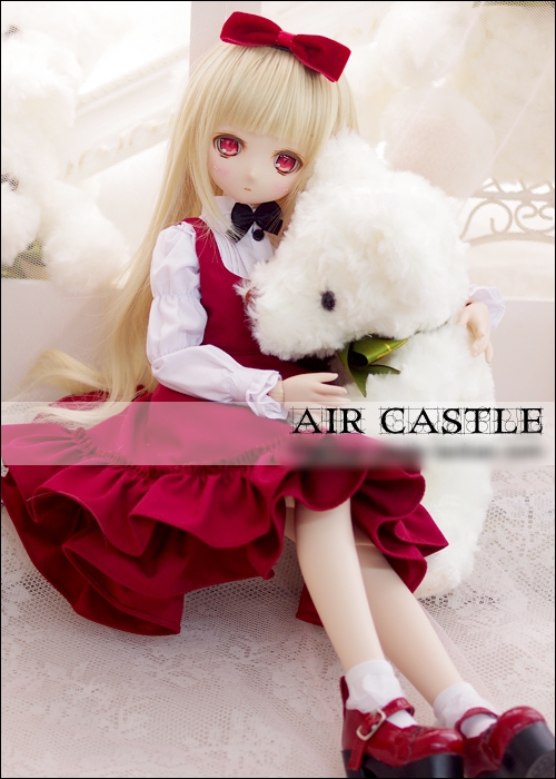 HONEY DOLL / 1/4,MSD,MDD フリルワンピースセット服 赤 ドルフィー ...