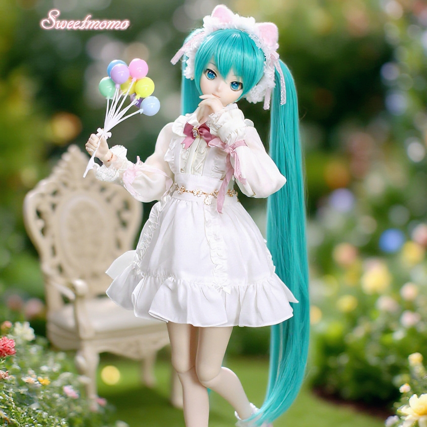 1/3,SD,DD ホワイト ブラウス スカート セット服 ドルフィードリーム 人形洋服 オーダー