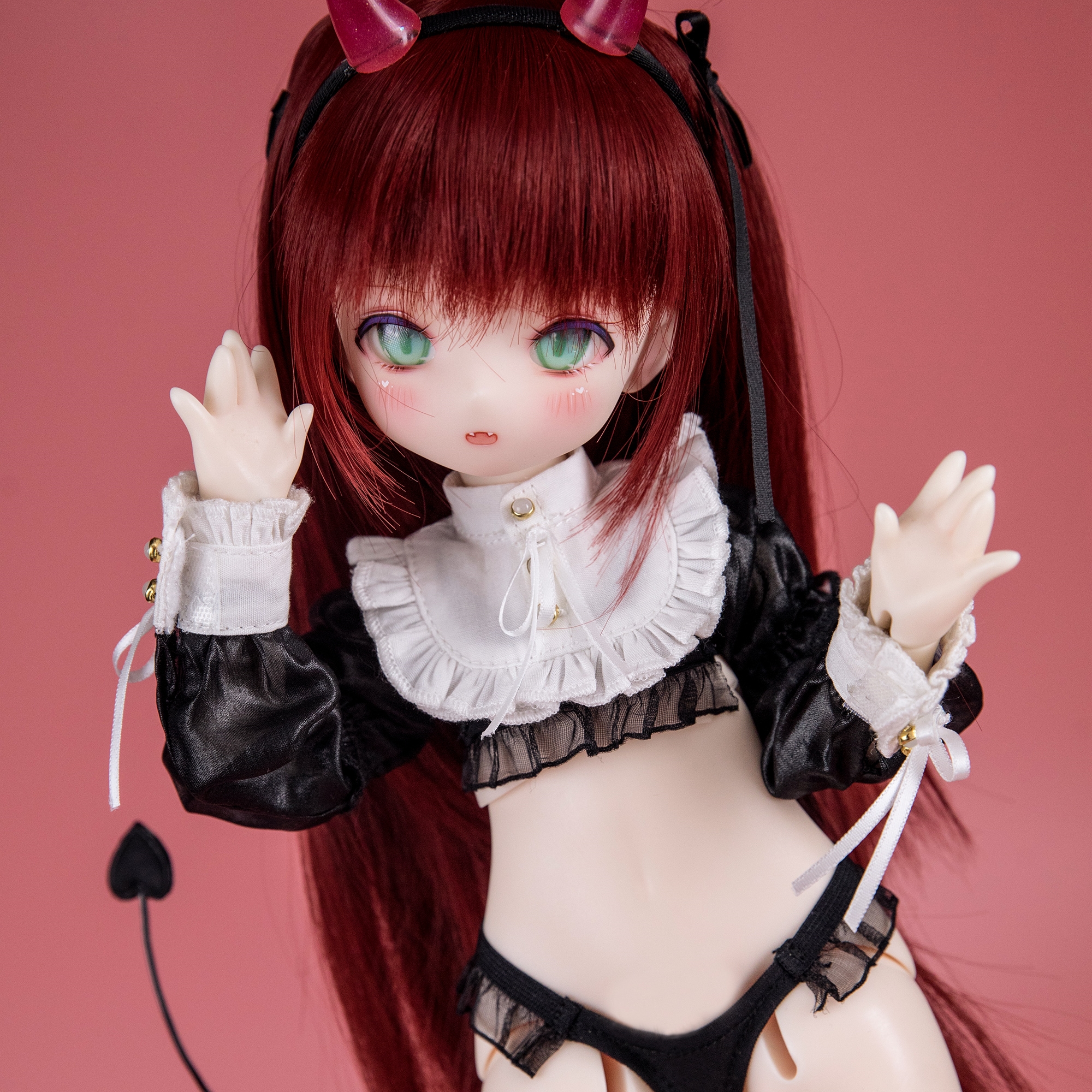 1/3,SD,DD 小悪魔 メイド 赤角 セット衣装 スーパードルフィー ドール服 オーダー