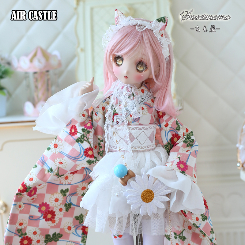 HONEY DOLL / 1/4,MDD,MSD 着物ドレス デイジー 猫耳 セット服 バッグ