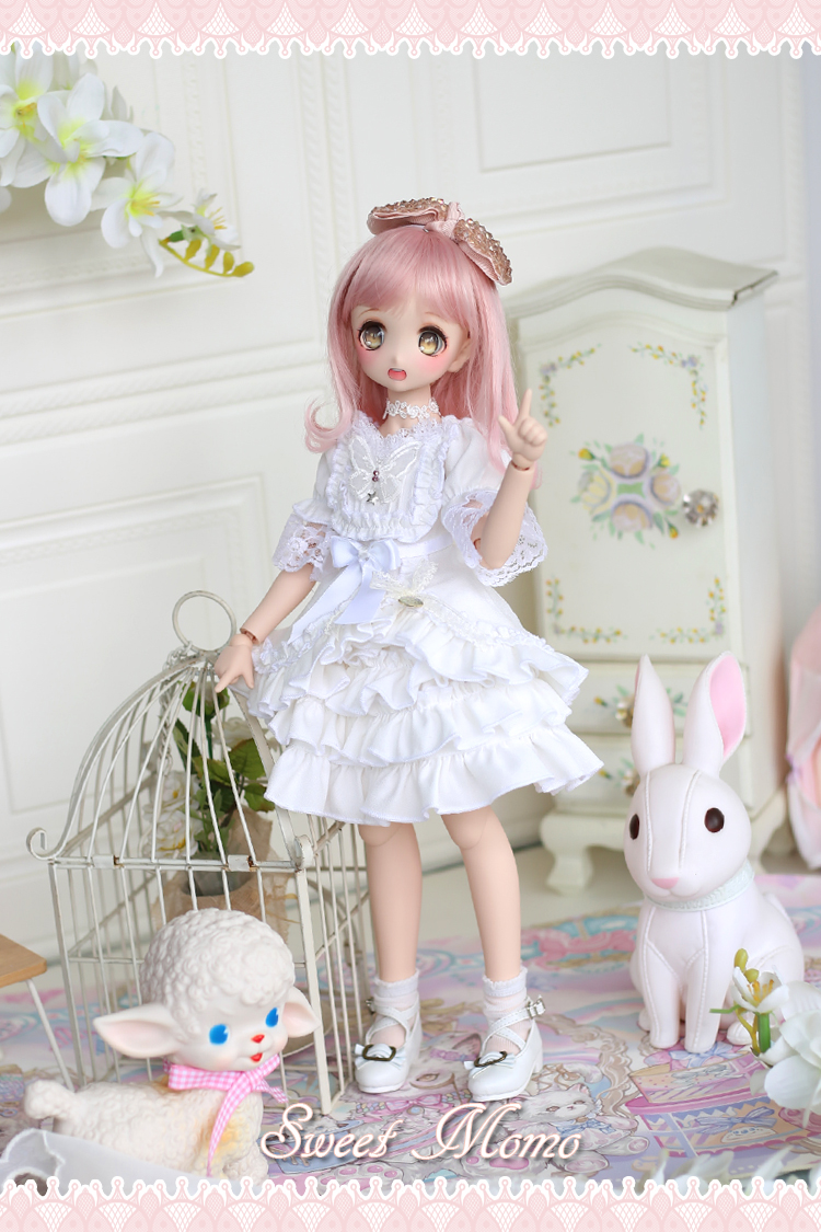 HONEY DOLL / 1/4,MSD,MDD ホワイトリトルプリンセス ミニドレス