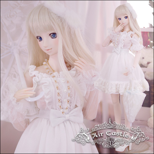 HONEY DOLL / SD/DD ホワイトミニドレス セット服 白 ドルフィー