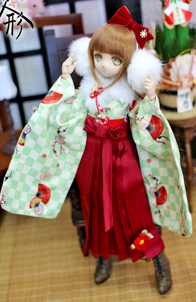 HONEY DOLL / 1/4,MDD,MSD 袴 短着物 セット服 花扇 ドルフィー