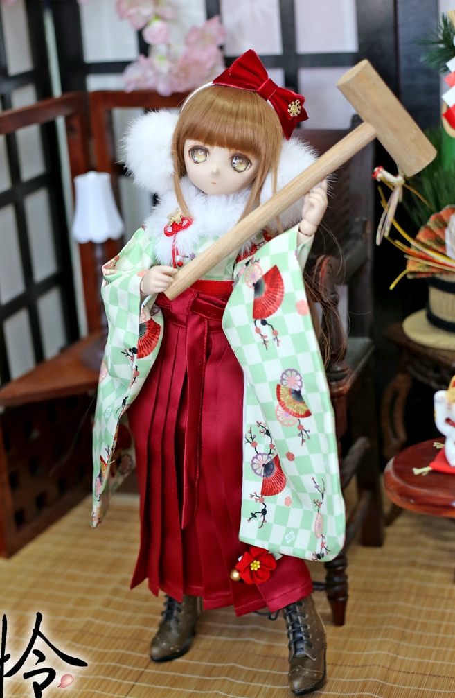 HONEY DOLL / 1/4,MDD,MSD 袴 短着物 セット服 花扇 ドルフィー